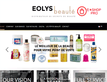 Tablet Screenshot of eolys-beaute.com